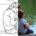 Famille - 5 coloriages personnalisés